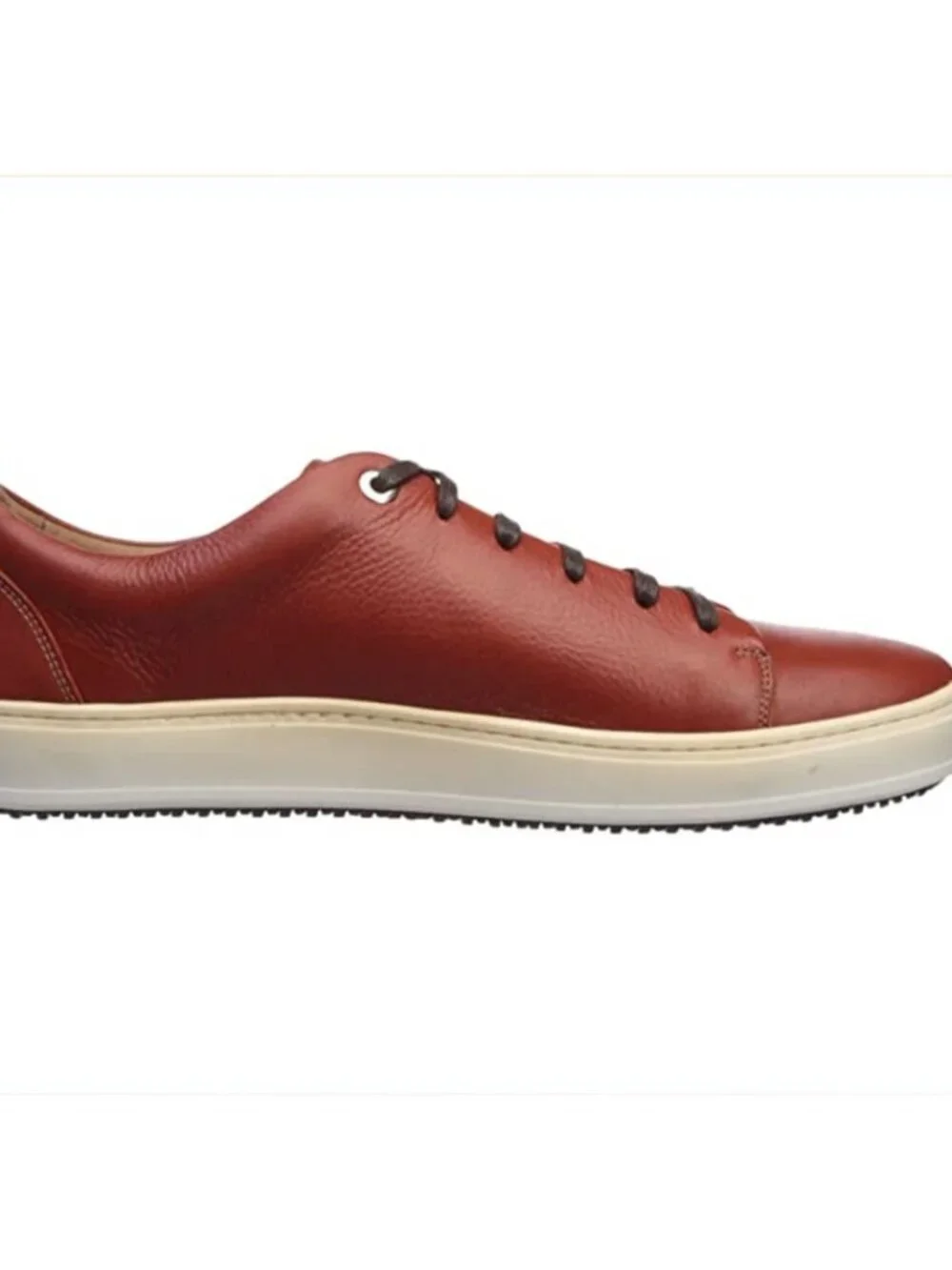 Men's Genuine Leather Union Square Sneaker (Rust Grainy) - Size 9 (US) - New